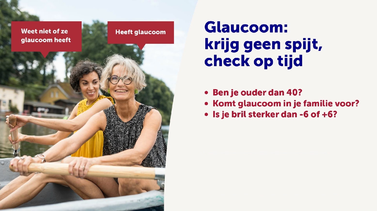 Internationale Glaucoomweek: Krijg geen spijt, check op tijd!